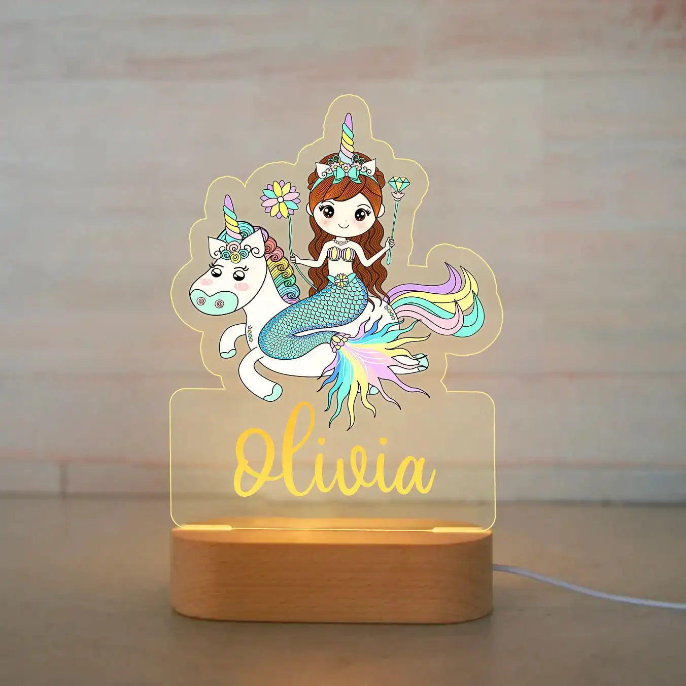 Personalized Animal Night Light – Custom Name Acrylic Lamp for Kids & Baby Room Décor - Image 12