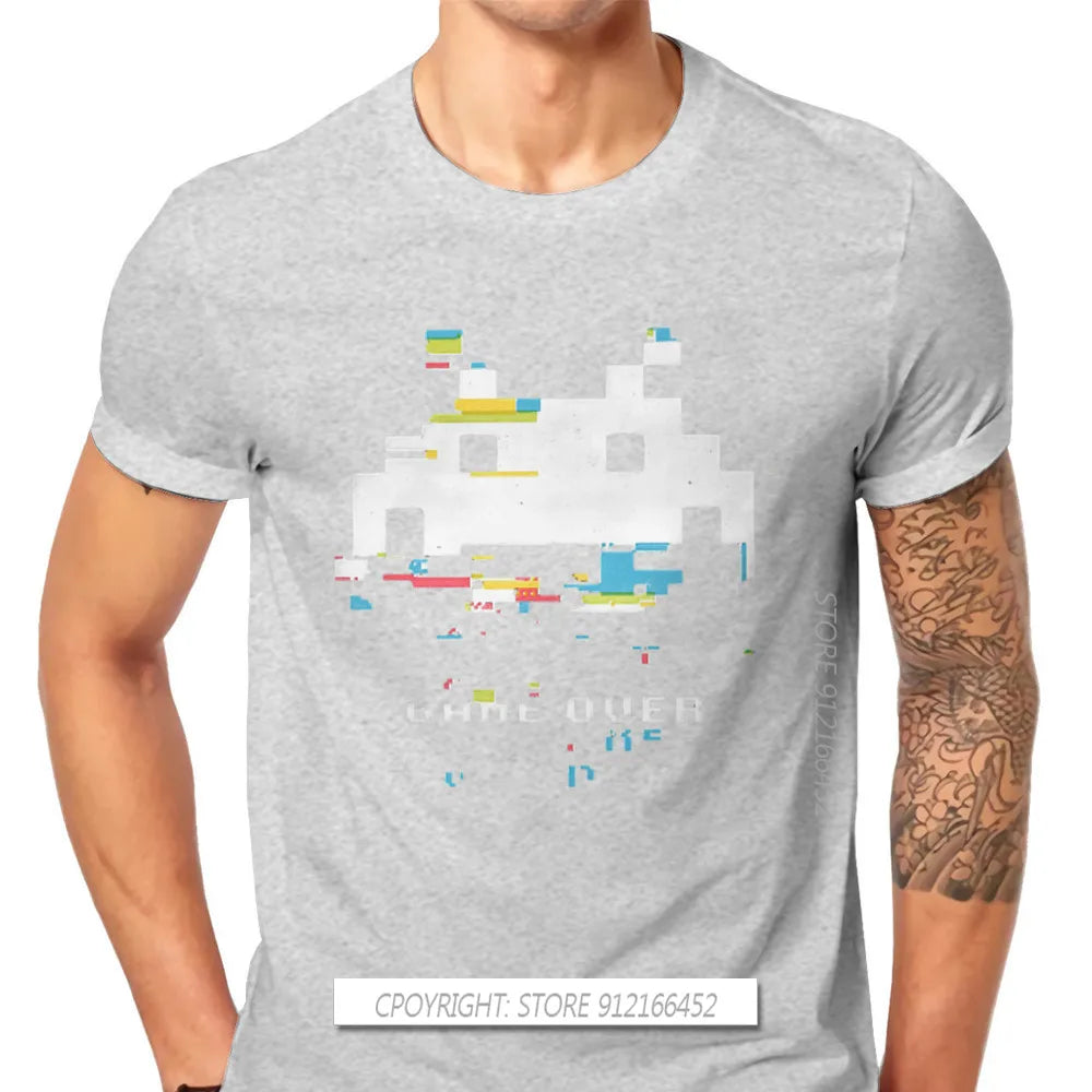 Glitch Space Invaders T-Shirt – Retro Arcade Shooter Tee for Men - Image 17