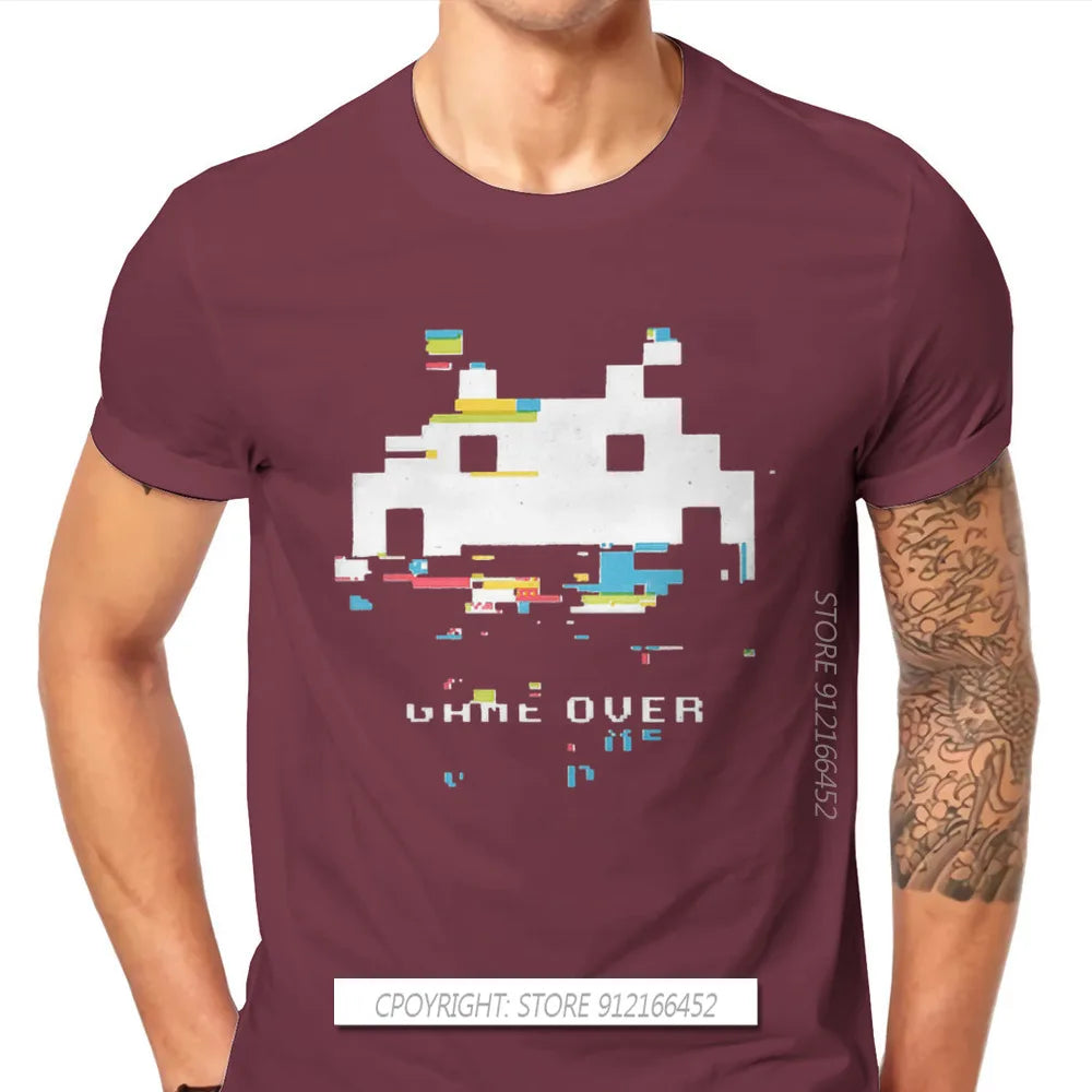 Glitch Space Invaders T-Shirt – Retro Arcade Shooter Tee for Men - Image 15