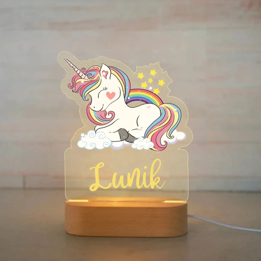 Personalized Animal Night Light – Custom Name Acrylic Lamp for Kids & Baby Room Décor - Image 11