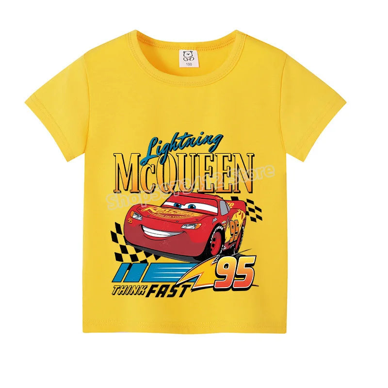 Lightning McQueen Kids T-Shirt – Disney Pixar Cars Cartoon Tee for Boys - Image 11