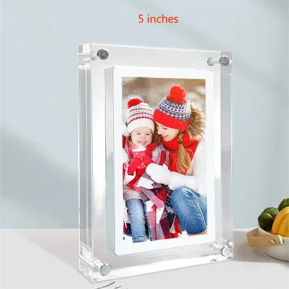 Acrylic Digital Photo Frame – 5/7 Inch IPS Display with Auto-Rotation, 4GB Memory & 1000mAh Battery - Image 7