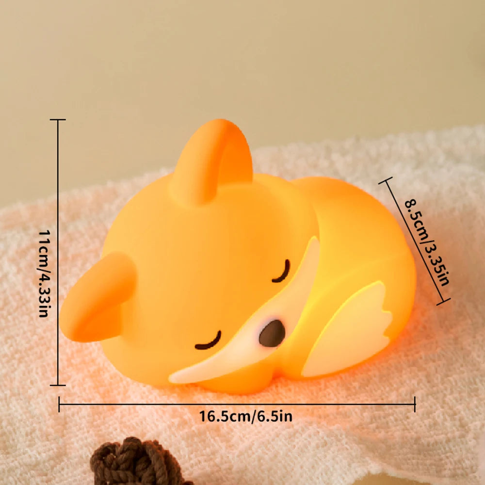 Fox Night Light – USB Rechargeable Silicone Lamp for Decor, Travel & Gifts - Image 4