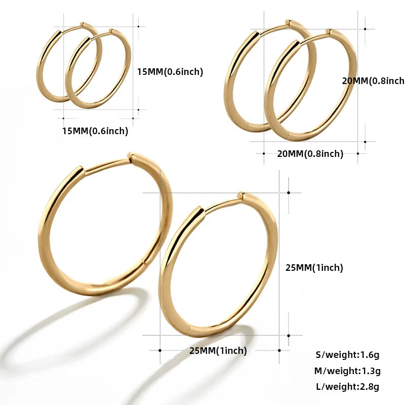 MamacitaSlay Trendy 18K Gold Plated Hoop Earrings – Stainless Steel Jewelry for Women - Image 5