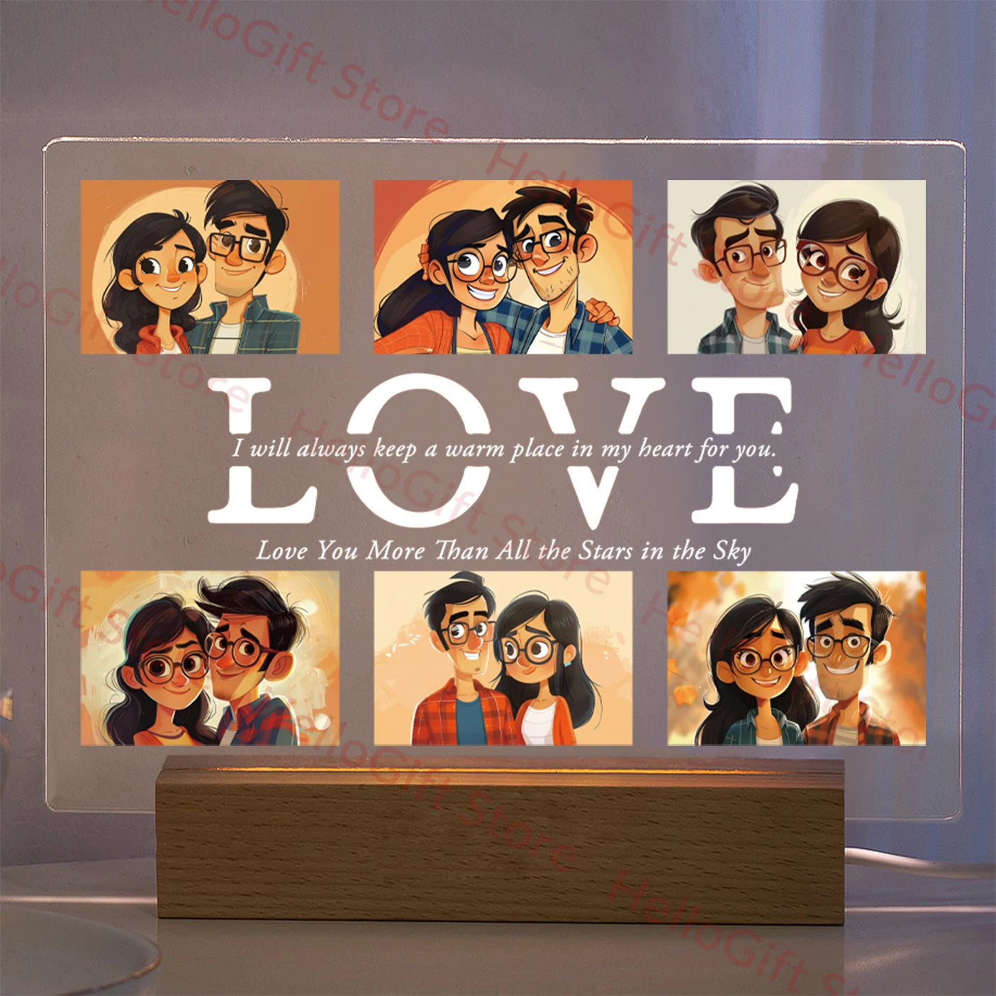 Personalized 3D Acrylic Photo Lamp – Custom Text Night Light for Mom, Dad, Family & Love Gifts - Image 13