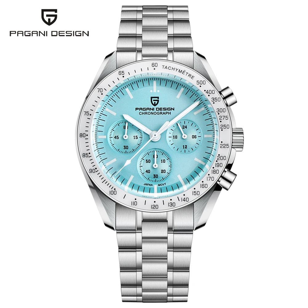 2025 New PAGANI DESIGN Moon Men’s Watch – Gold Luxury Quartz Chronograph with AR Sapphire Mirror - Image 10