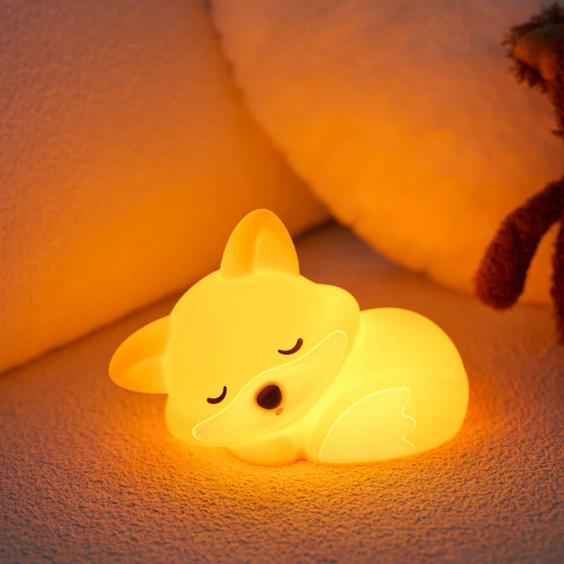 Fox Night Light – USB Rechargeable Silicone Lamp for Decor, Travel & Gifts - Image 7