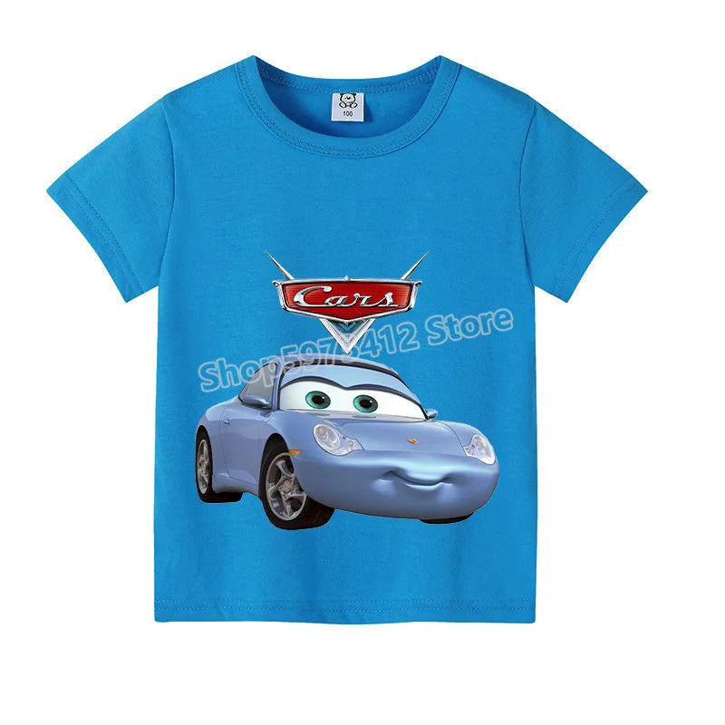 Lightning McQueen Kids T-Shirt – Disney Pixar Cars Cartoon Tee for Boys - Image 16