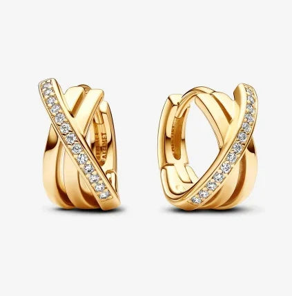 Luxury Original 925 Sterling Silver Chunky Hoop Earrings – Big Heart Circle Zircon Design - Image 37