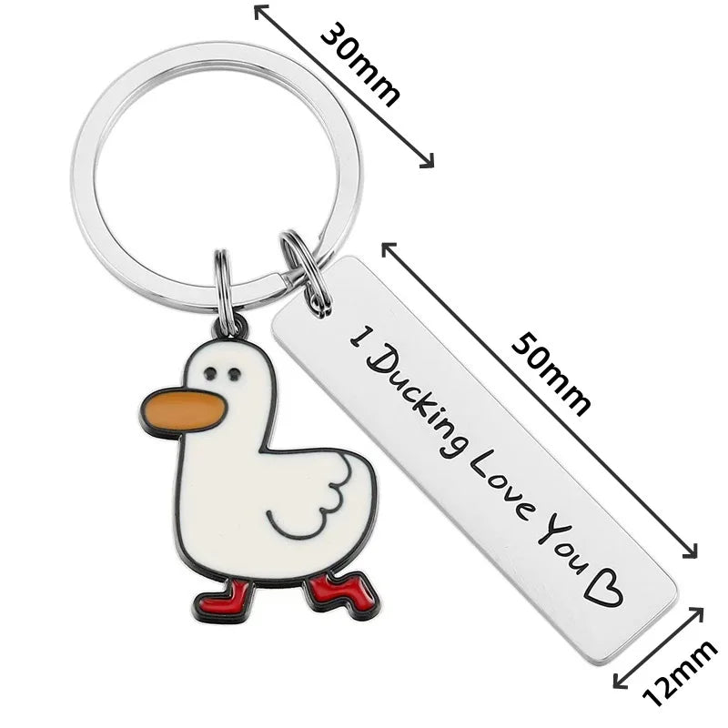 Funny Lover Gift “I Ducking Love You” Keychain - Image 5