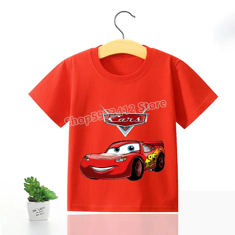 Lightning McQueen Kids T-Shirt – Disney Pixar Cars Cartoon Tee for Boys - Image 23