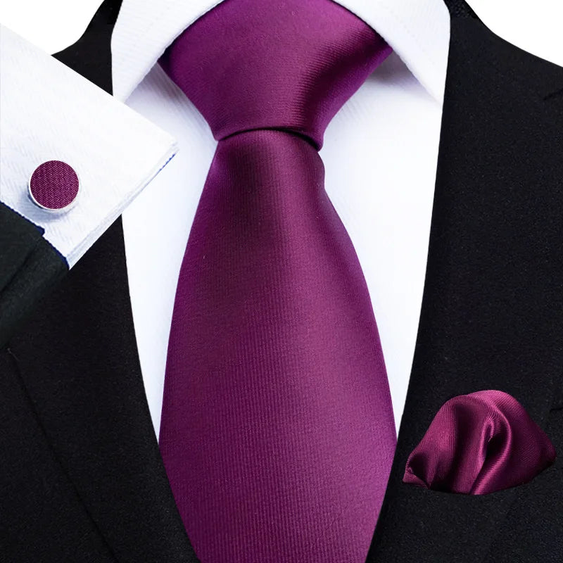 Luxury Paisley Tie & Handkerchief Set – Men's Suit Accessory with Cufflinks & Pocket Square - Image 2