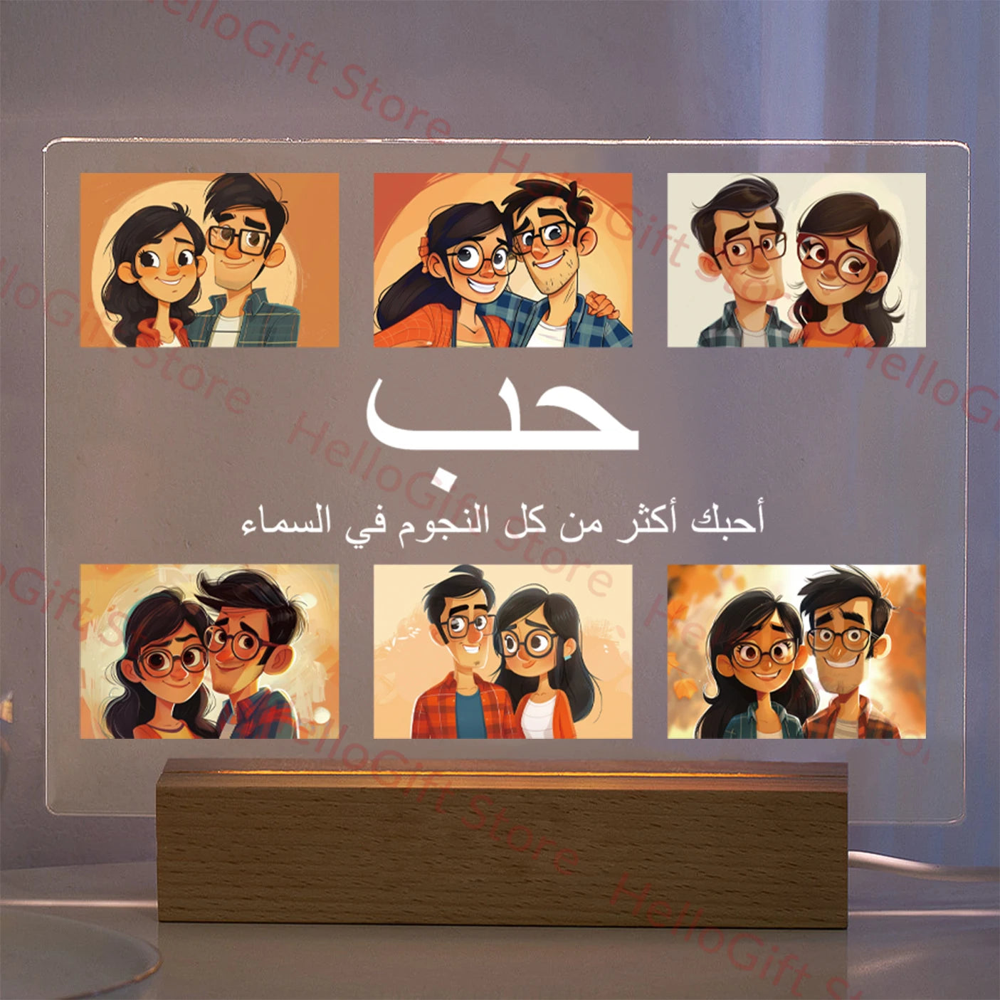 Personalized 3D Acrylic Photo Lamp – Custom Text Night Light for Mom, Dad, Family & Love Gifts - Image 11