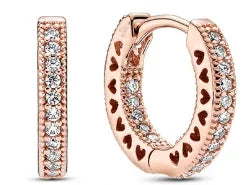 Luxury Original 925 Sterling Silver Chunky Hoop Earrings – Big Heart Circle Zircon Design - Image 15