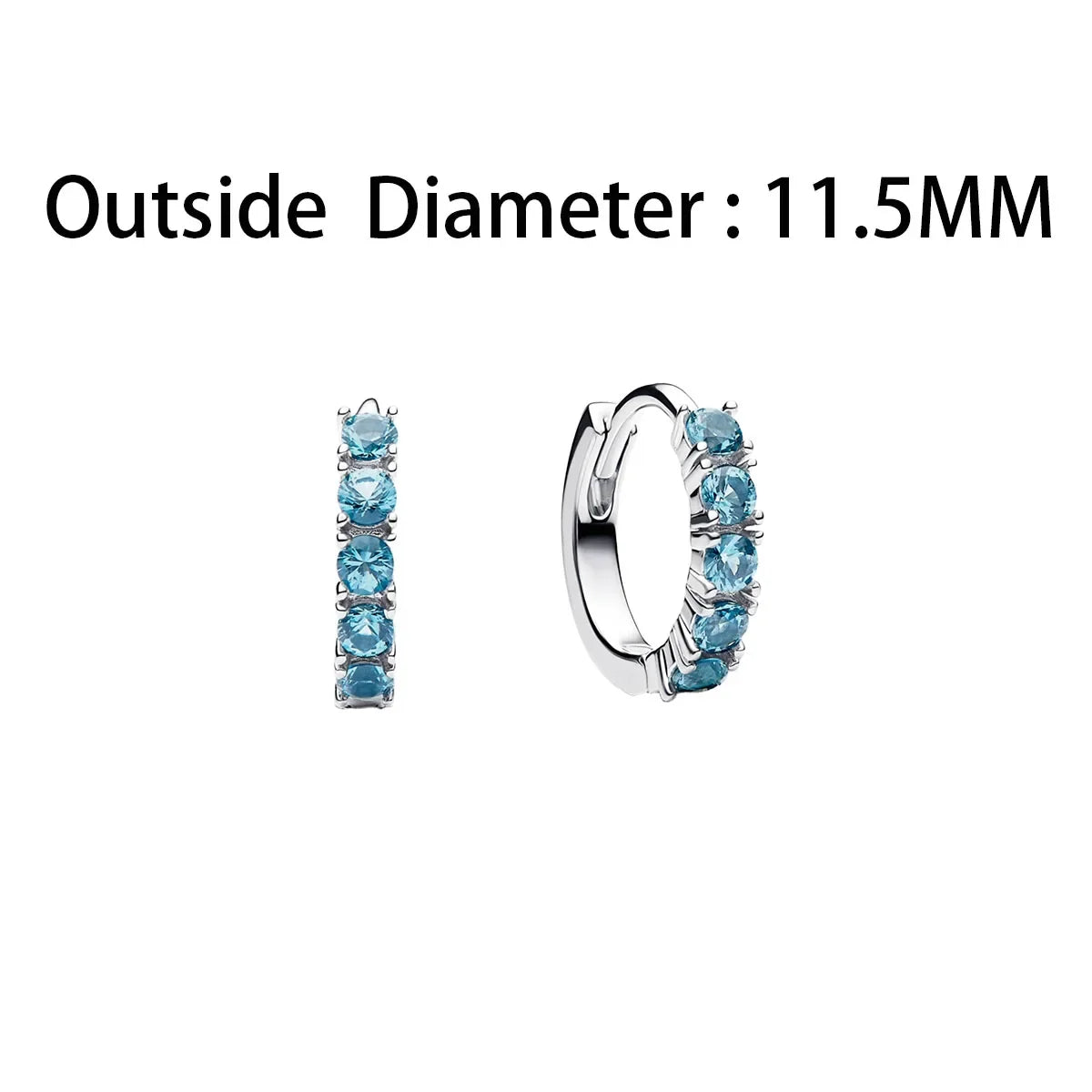 Luxury Original 925 Sterling Silver Chunky Hoop Earrings – Big Heart Circle Zircon Design - Image 77