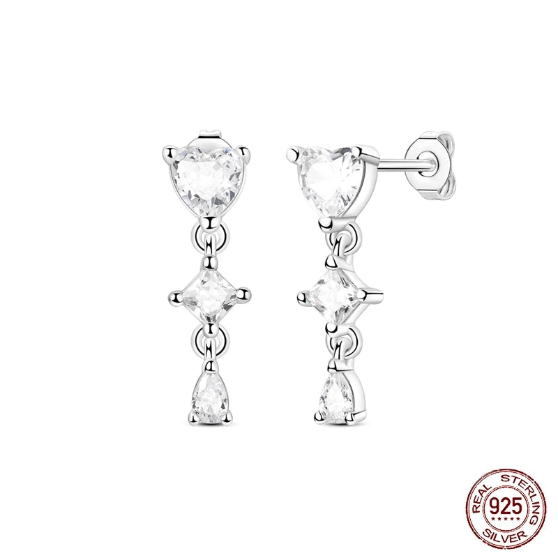 New 925 Sterling Silver Tassel Earrings – Love Heart, Star, Moon, Dragonfly & Tulip Designs - Image 25