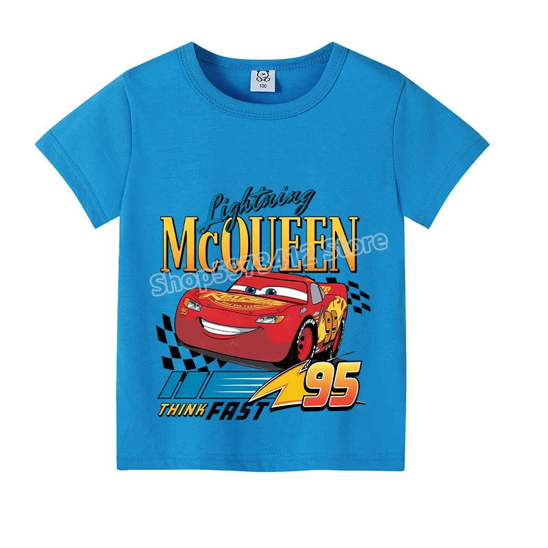 Lightning McQueen Kids T-Shirt – Disney Pixar Cars Cartoon Tee for Boys - Image 18