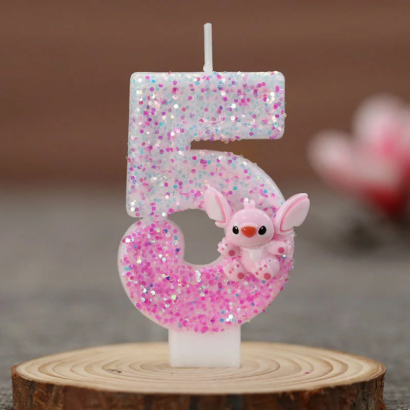 Disney Lilo & Stitch Digital Birthday Candle – Kawaii Stitch & Angel Party Decoration for Kids - Image 8