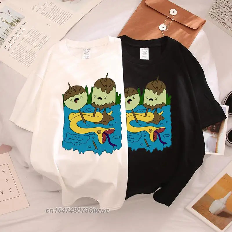 Marceline & Princess Bubblegum Kawaii T-Shirt – Funny 90s-Inspired Gift Tee for Men & Women - Image 3