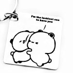 "I’M the Luckiest One to Have You" Stainless Steel Keychain – Romantic Gift for Valentine’s Day