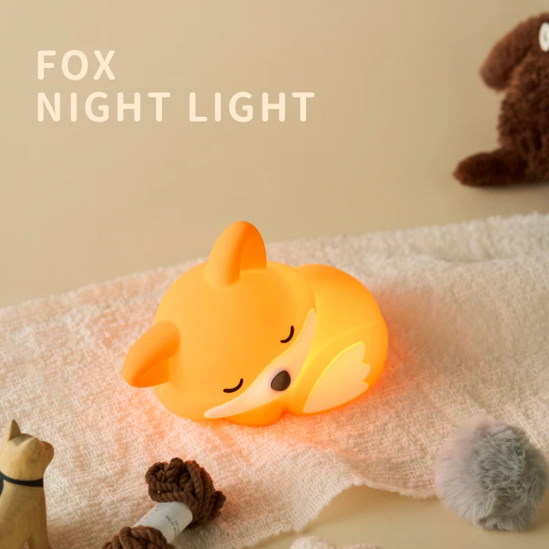Fox Night Light – USB Rechargeable Silicone Lamp for Decor, Travel & Gifts - Image 5