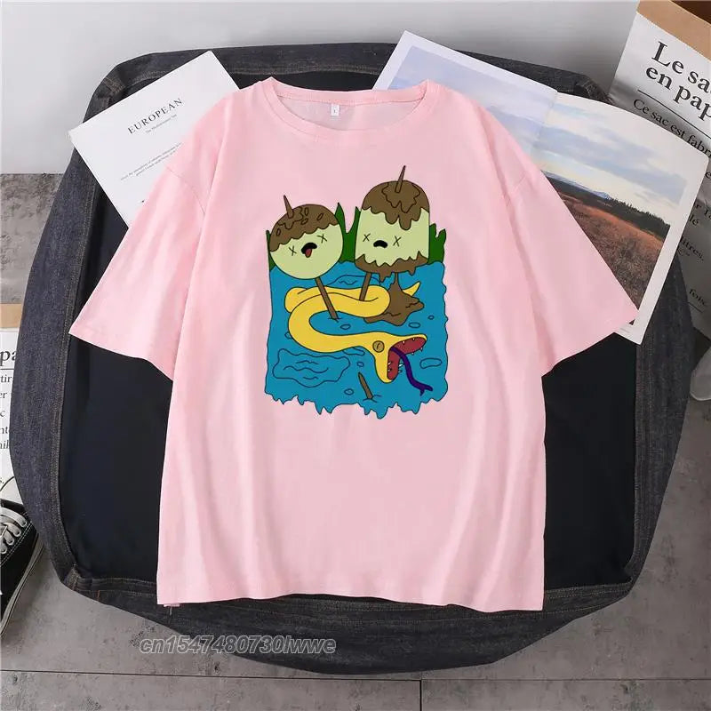 Marceline & Princess Bubblegum Kawaii T-Shirt – Funny 90s-Inspired Gift Tee for Men & Women - Image 8