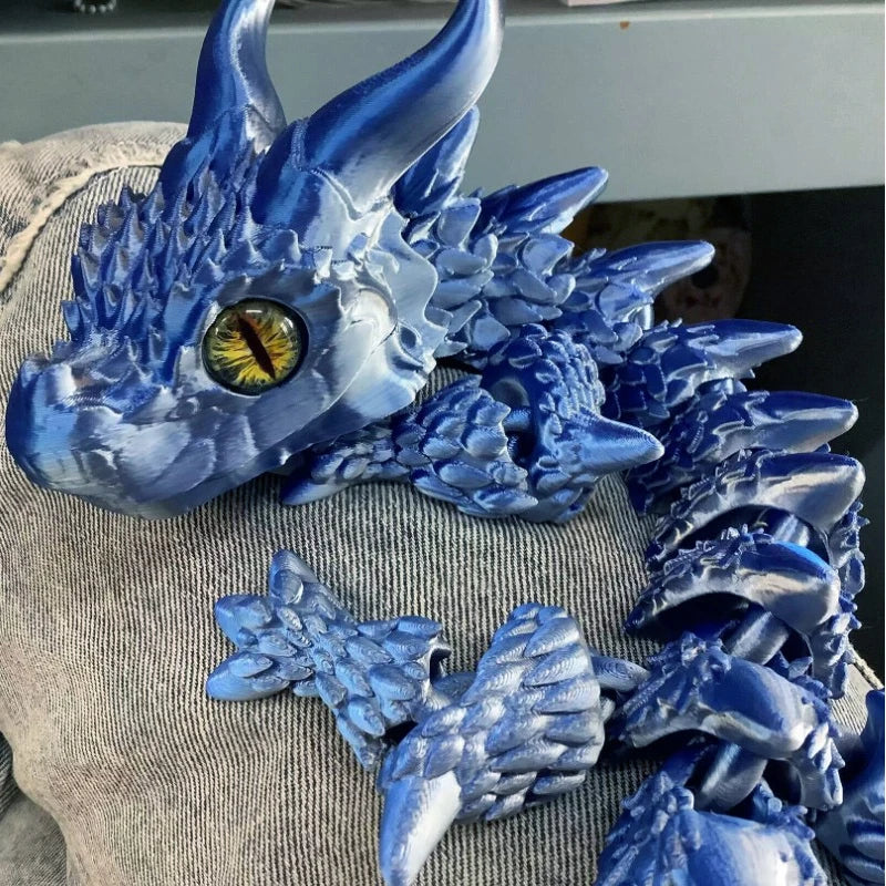 3D Printed Magic Dragon Fidget Toy – Movable Joint Articulated Desktop Ornament for Kids & Adults - Image 2