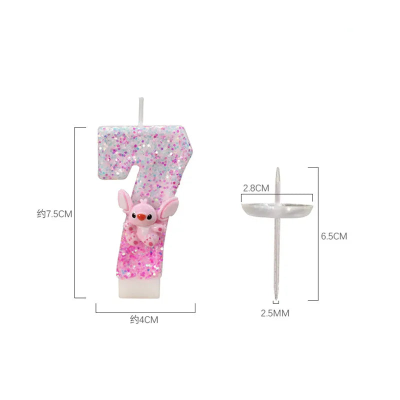 Disney Lilo & Stitch Digital Birthday Candle – Kawaii Stitch & Angel Party Decoration for Kids - Image 5