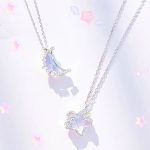 2023 Cute Star & Moon Sugar Necklace – Color-Changing Cloud Collarbone Chain for Women