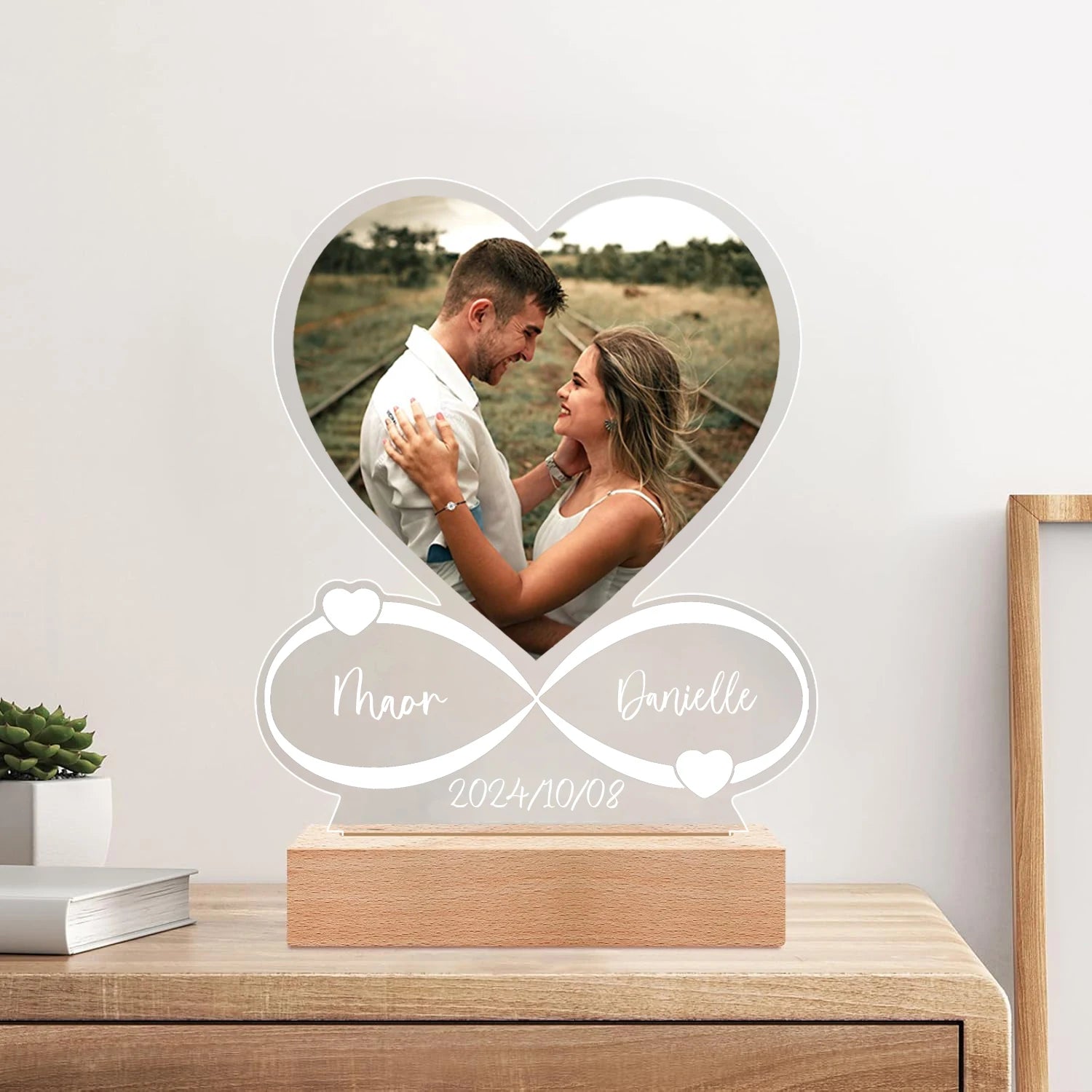 Custom Photo Love Frame – Personalized Acrylic Plaque Gift for Couples, Anniversary & Valentine’s Day - Image 6