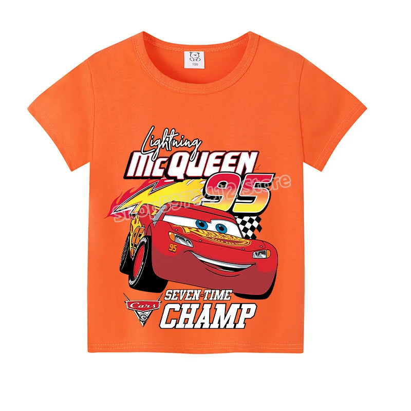 Lightning McQueen Kids T-Shirt – Disney Pixar Cars Cartoon Tee for Boys - Image 13