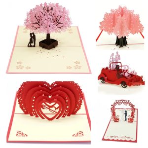 3D Pop-Up Love Card with Envelope – Handmade Greeting Card for Couples