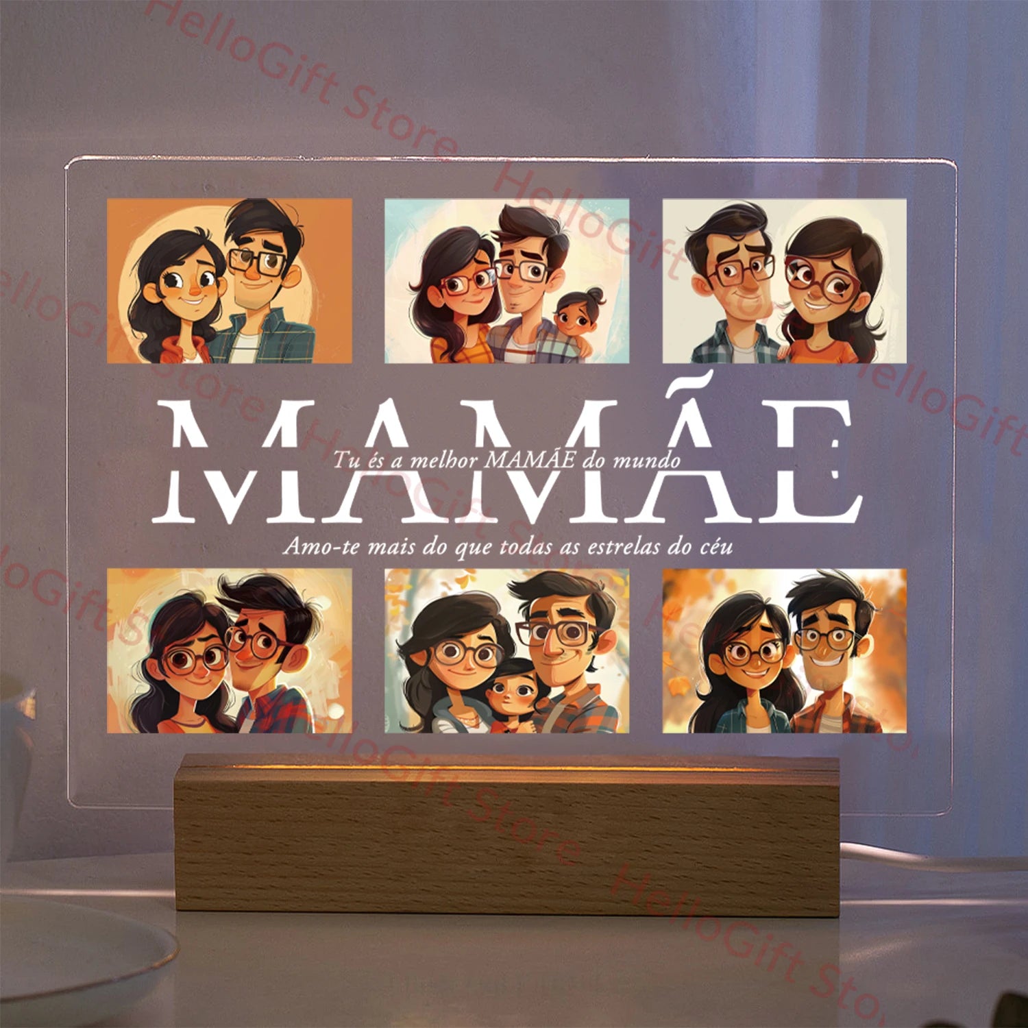 Personalized 3D Acrylic Photo Lamp – Custom Text Night Light for Mom, Dad, Family & Love Gifts - Image 17